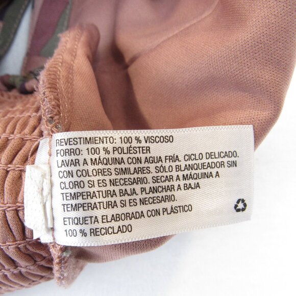 Xhilaration Junior's Size S Multicolor Striped Bustier Crop Top Smocked - Picture 6 of 6